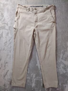 Duluth Flex Ballroom Khakis 32x34 Standard Fit Beige Stretch Office Workwear